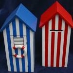 Red Beach Hut Money Box