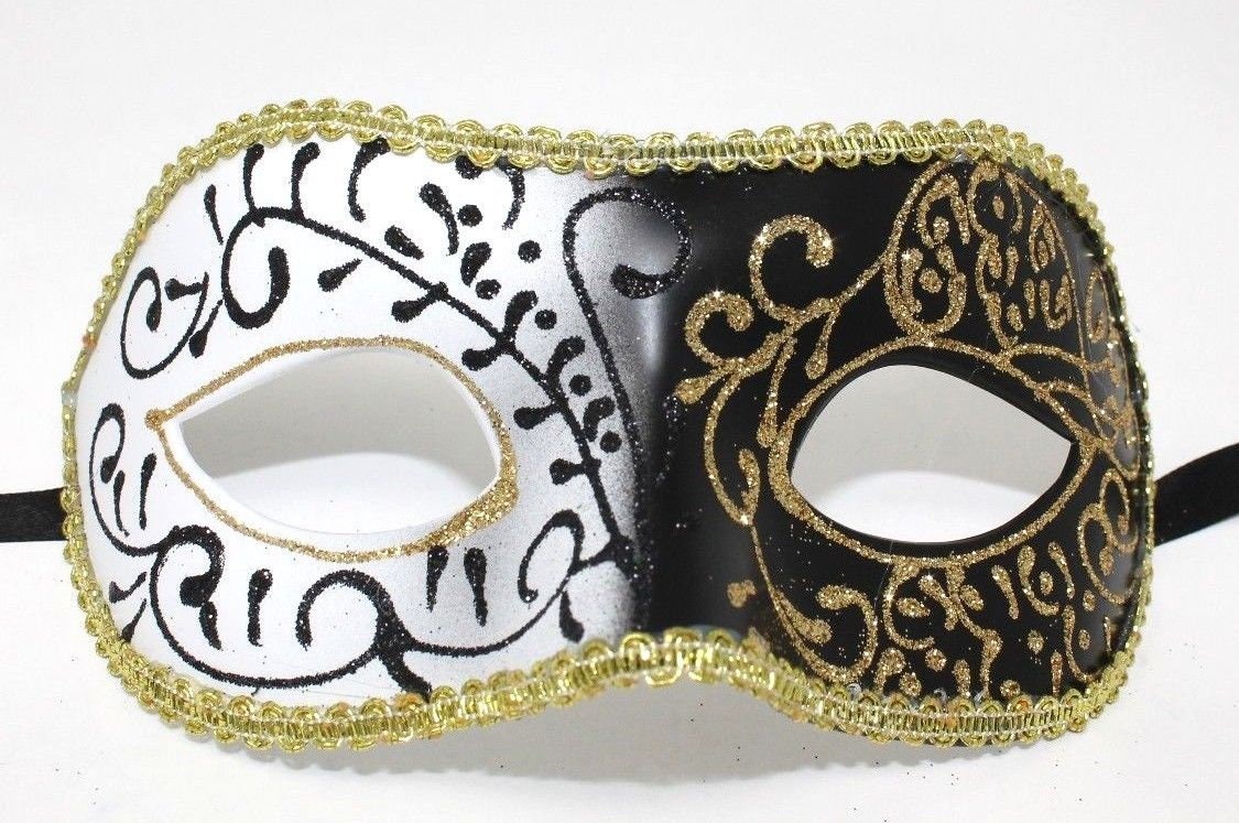 Black and Gold Masquerade Mask for Masked Ball