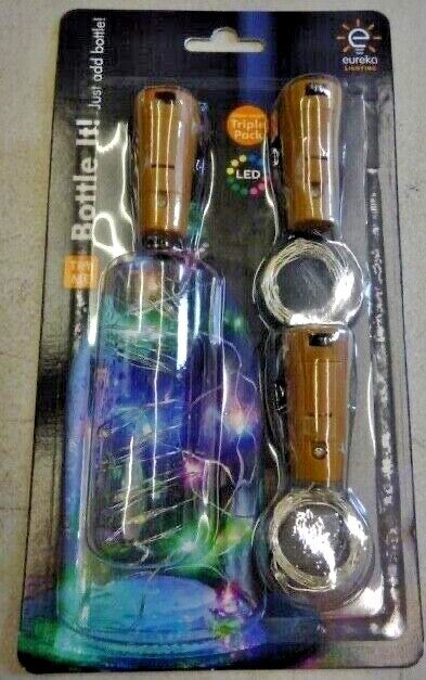 Bottle it! String Lights Choice of Multi-coloured or White 3 in Pack Decoration