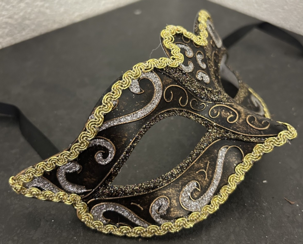 SILVER BLACK BRONZE & GOLD VENETIAN  MASQUERADE CARNIVAL PARTY BALL EYE MASK