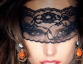 Ladies Black Sexy Lace Mask Veil Blindfold Halloween Night Club Belly Dance