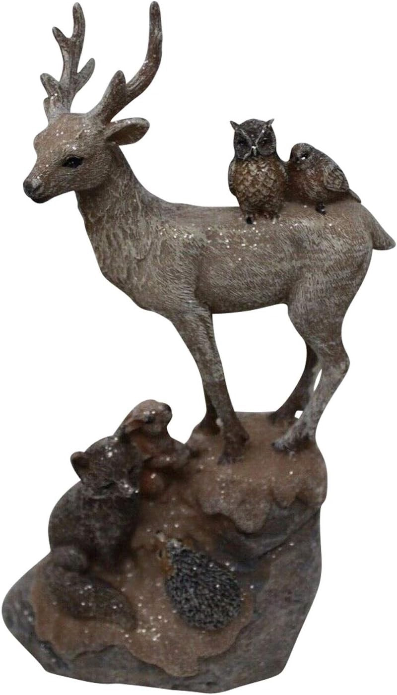Large Stag Fox Owl Squirrel Robin Hedgehog Woodland Animals Figurine Ornament