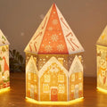 Christmas Gingerbread Festive House LED Lantern Light Table Top Decoration 20cm