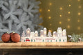 Merry Christmas Wooden LED Village