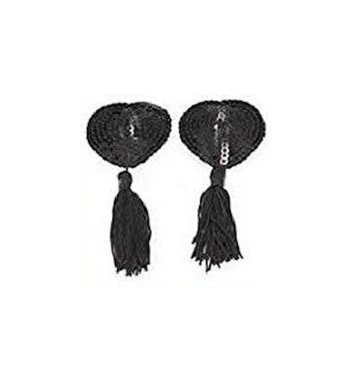 Black Sex Product Toys Lingerie Sequin & Tassels Breast Nipple Cover