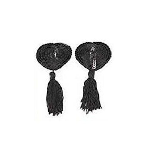 Black Sex Product Toys Lingerie Sequin & Tassels Breast Nipple Cover