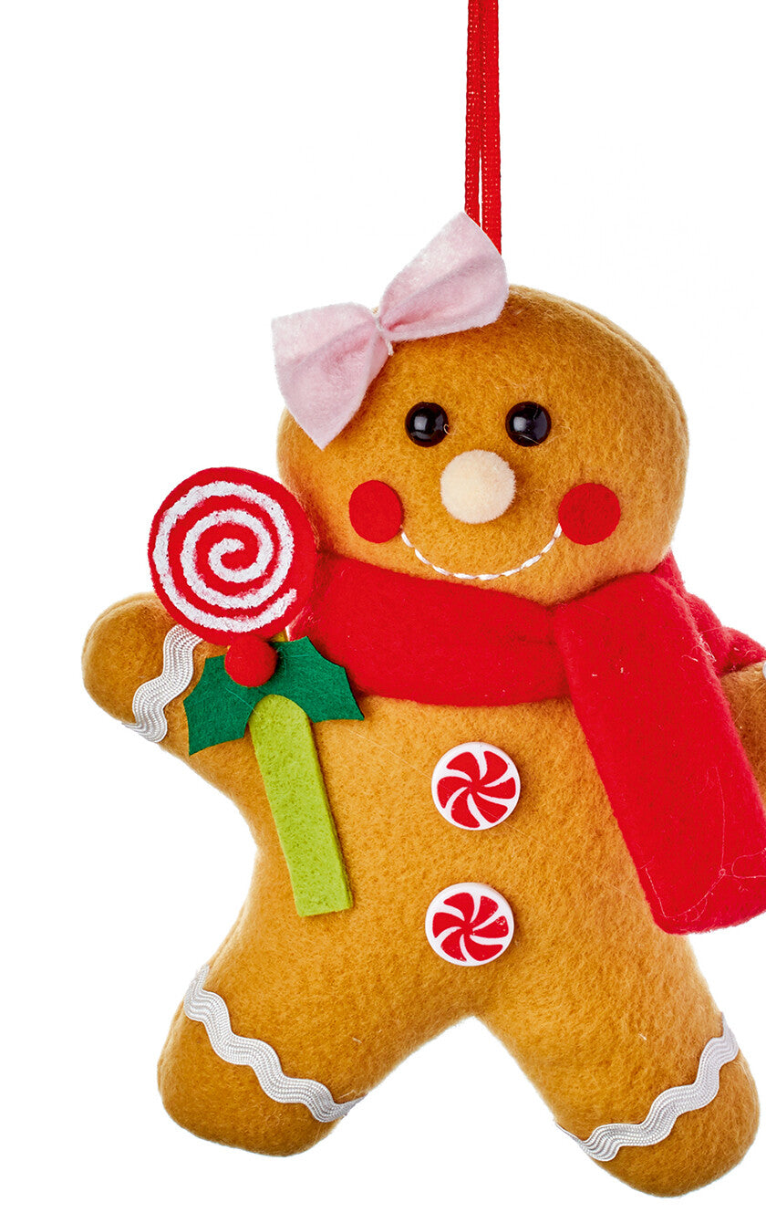 Choice of 3 Gingerbread People Christmas Tree Decoration 15cm High Gift Idea