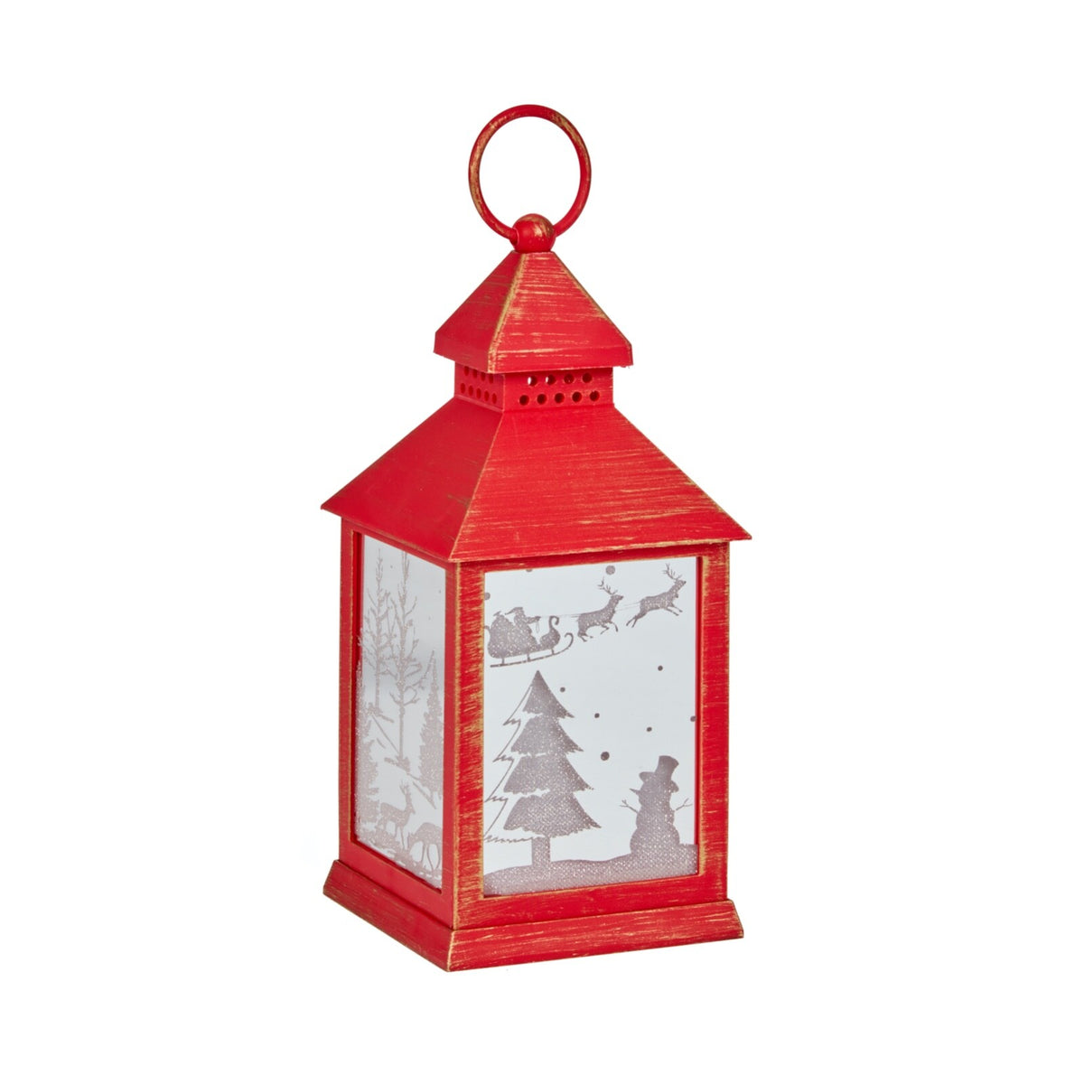 Choice of 2 Christmas Colour Changing LED Light Up Lantern 24cm Tall on Timer