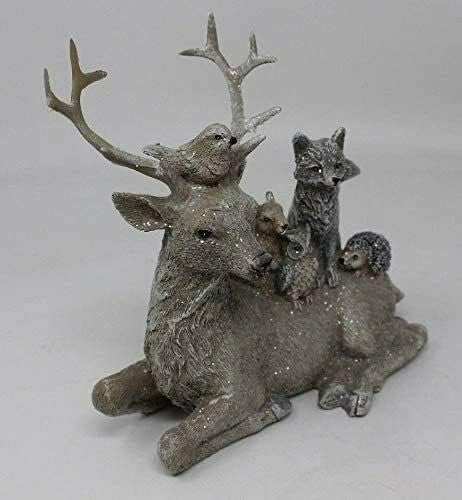Reindeer Stag Fox Owl Squirrel Hedgehog Robin Woodland Animals Figurine Ornament