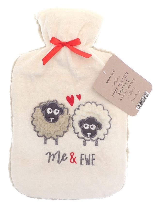 Unicorn Gin Prosecco Sheep Hottie Foxy Snuggle Up Hot Water Bottle With Cover