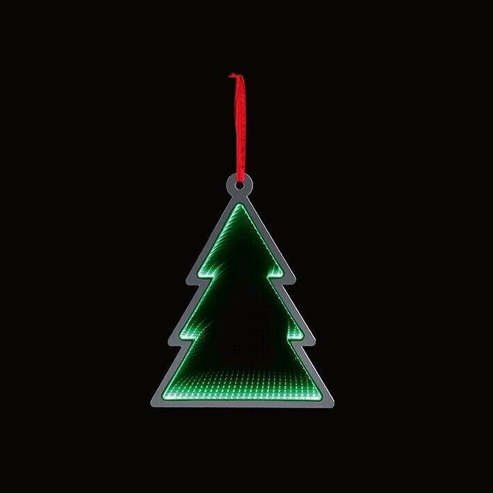 Christmas Tree Infinity Effect 3D LEDs Light 40cm Tall Hanging Double Sided