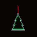 Christmas Tree Infinity Effect 3D LEDs Light 40cm Tall Hanging Double Sided