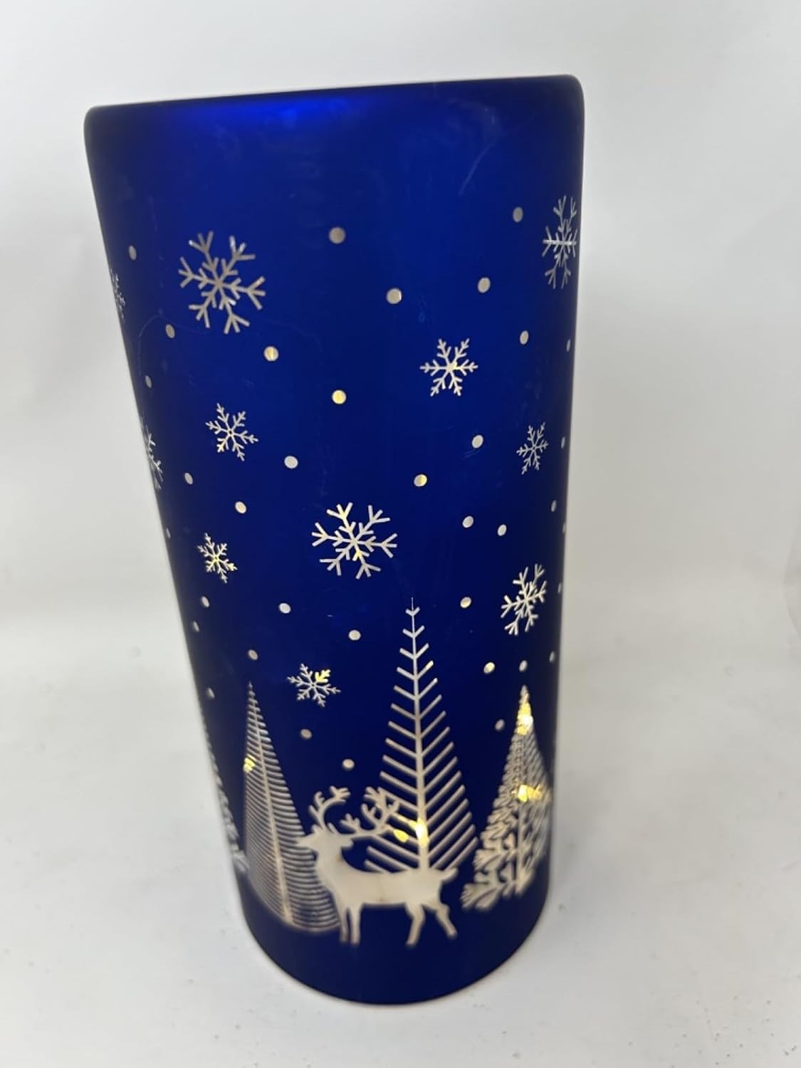 Sapphire Blue LED Light Up Christmas Reindeer Winter Forest Decoration on Timer