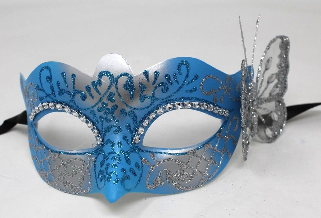 Silver And Blue  Venetian Masquerade Party Prom Carnival Eye Mask