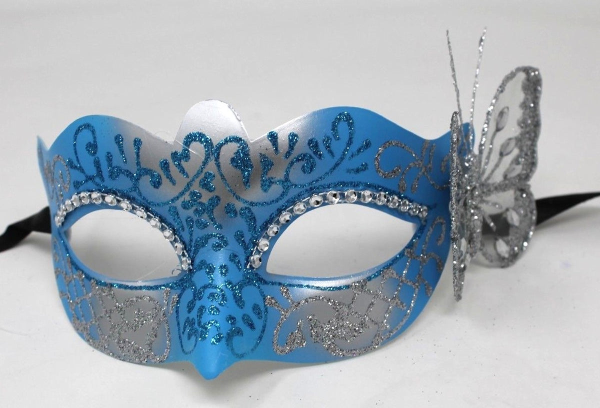 Silver And Blue  Venetian Masquerade Party Prom Carnival Eye Mask