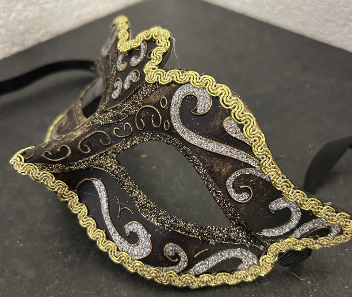 SILVER BLACK BRONZE & GOLD VENETIAN  MASQUERADE CARNIVAL PARTY BALL EYE MASK