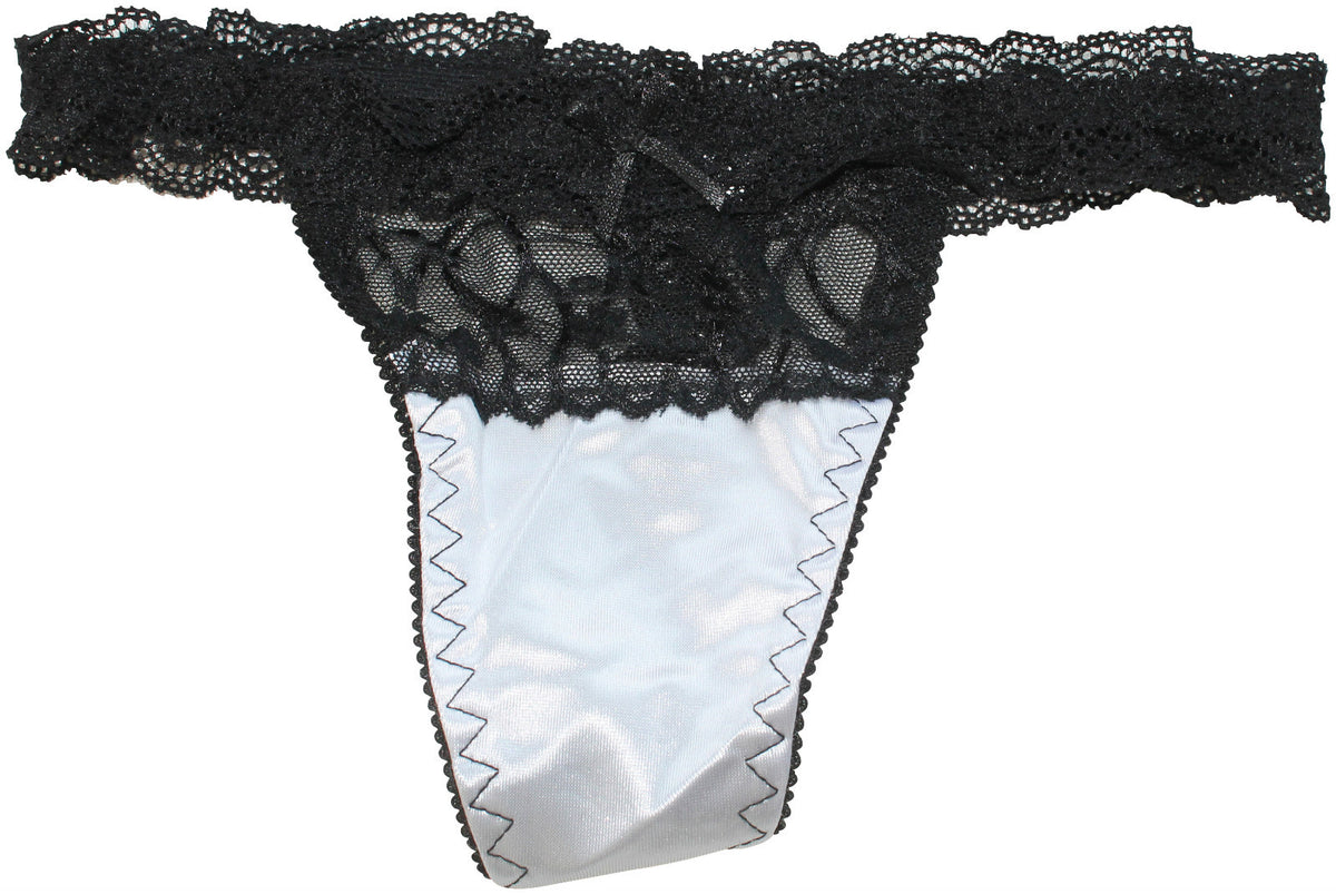 Choice of 6 Colours Beautiful Sexy Ladies Panties Briefs Thong Satin & Lace 8-10
