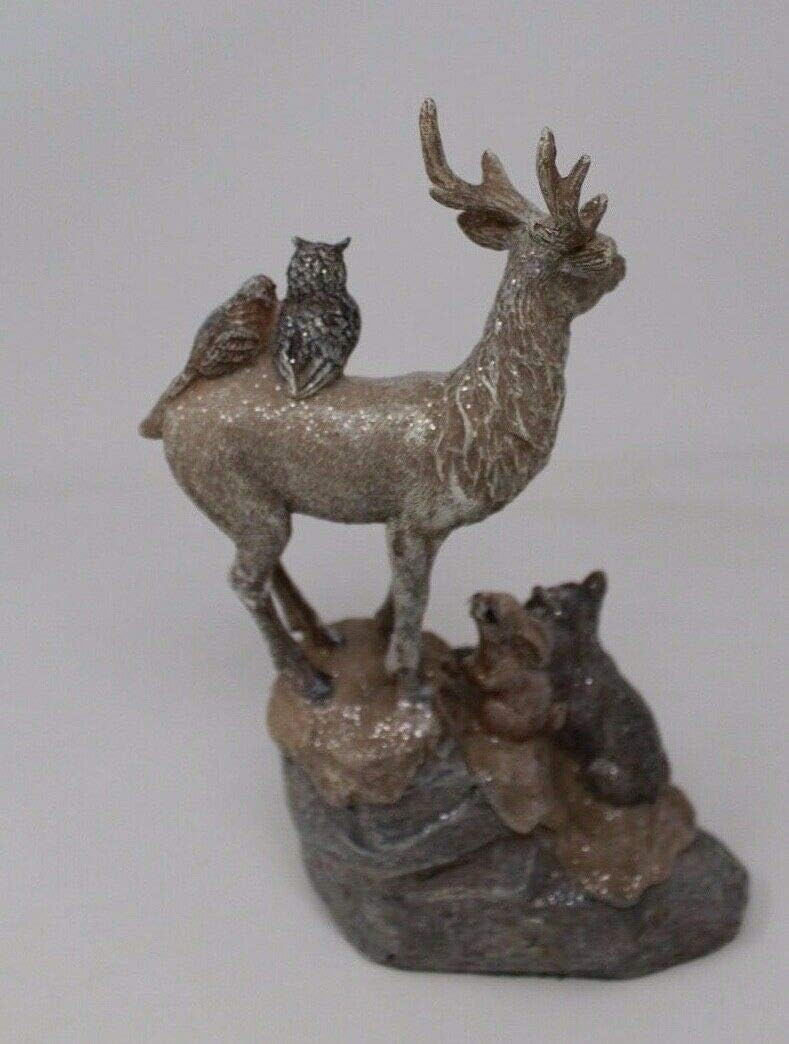Large Stag Fox Owl Squirrel Robin Hedgehog Woodland Animals Figurine Ornament