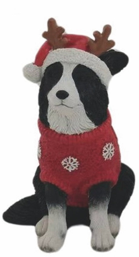 Choice of 3 Christmas Dogs French Bulldog, Border Collie or Beagle 15cm Tall