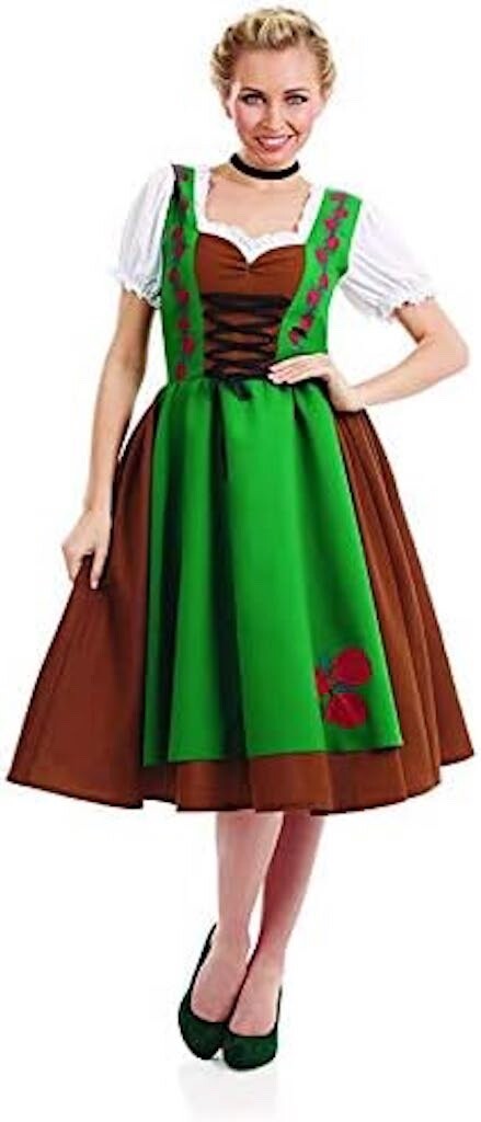 Ladies Bavarian Beer Maid Girl Oktoberfest Costume Outfit Size Large 16-18 Dress