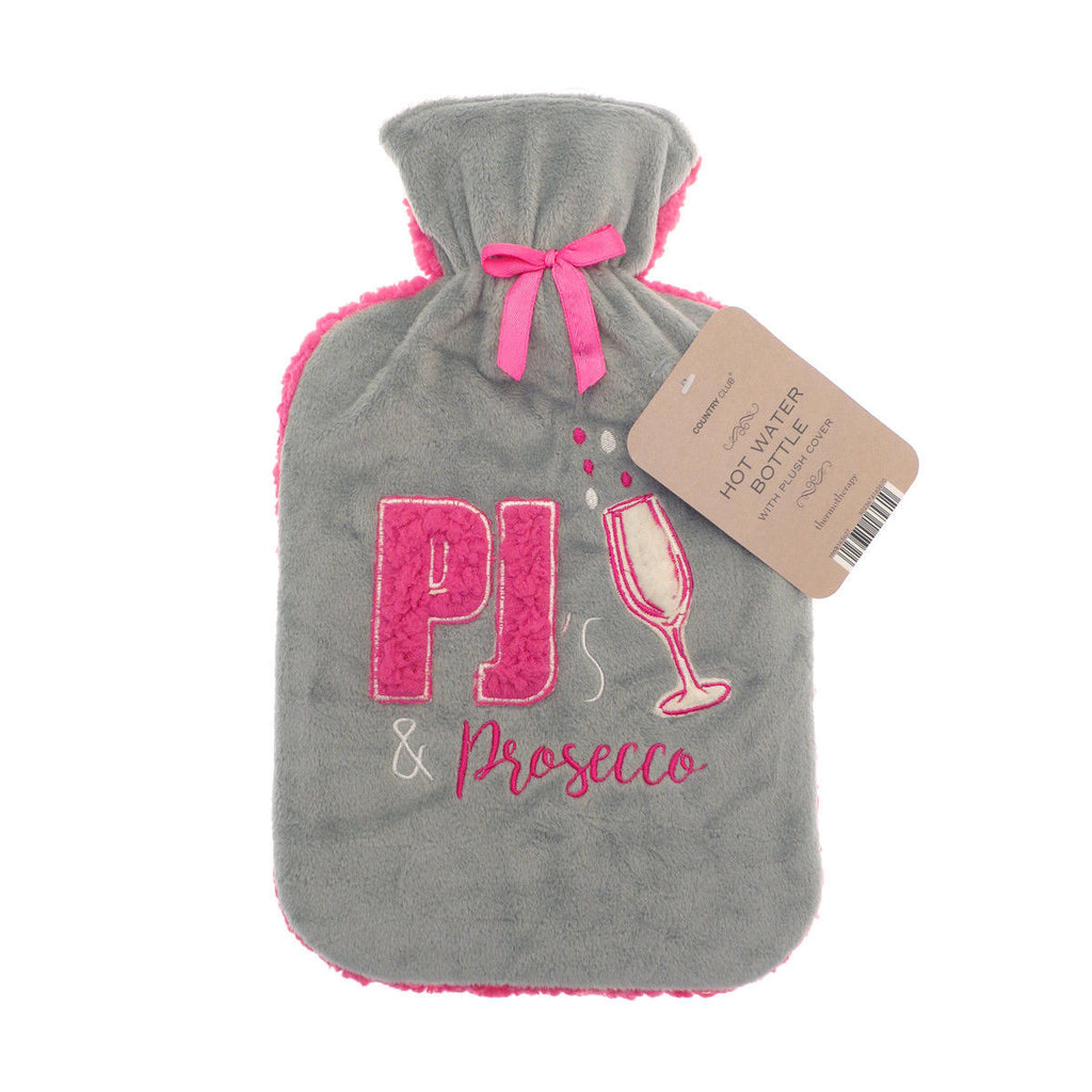 Unicorn Gin Prosecco Sheep Hottie Foxy Snuggle Up Hot Water Bottle With Cover