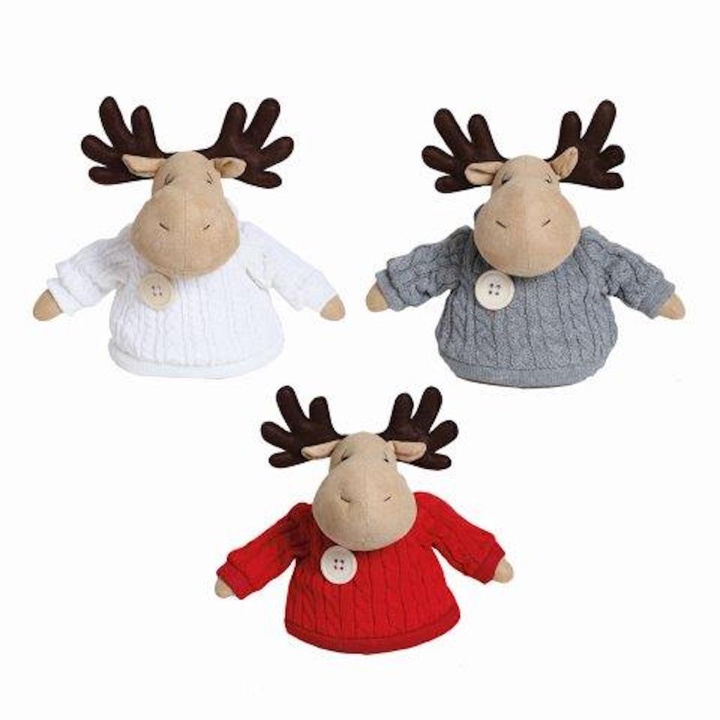 Choice of 3 Cute Freestanding Reindeer Ornament Figurine Door Stops 27cm Tall