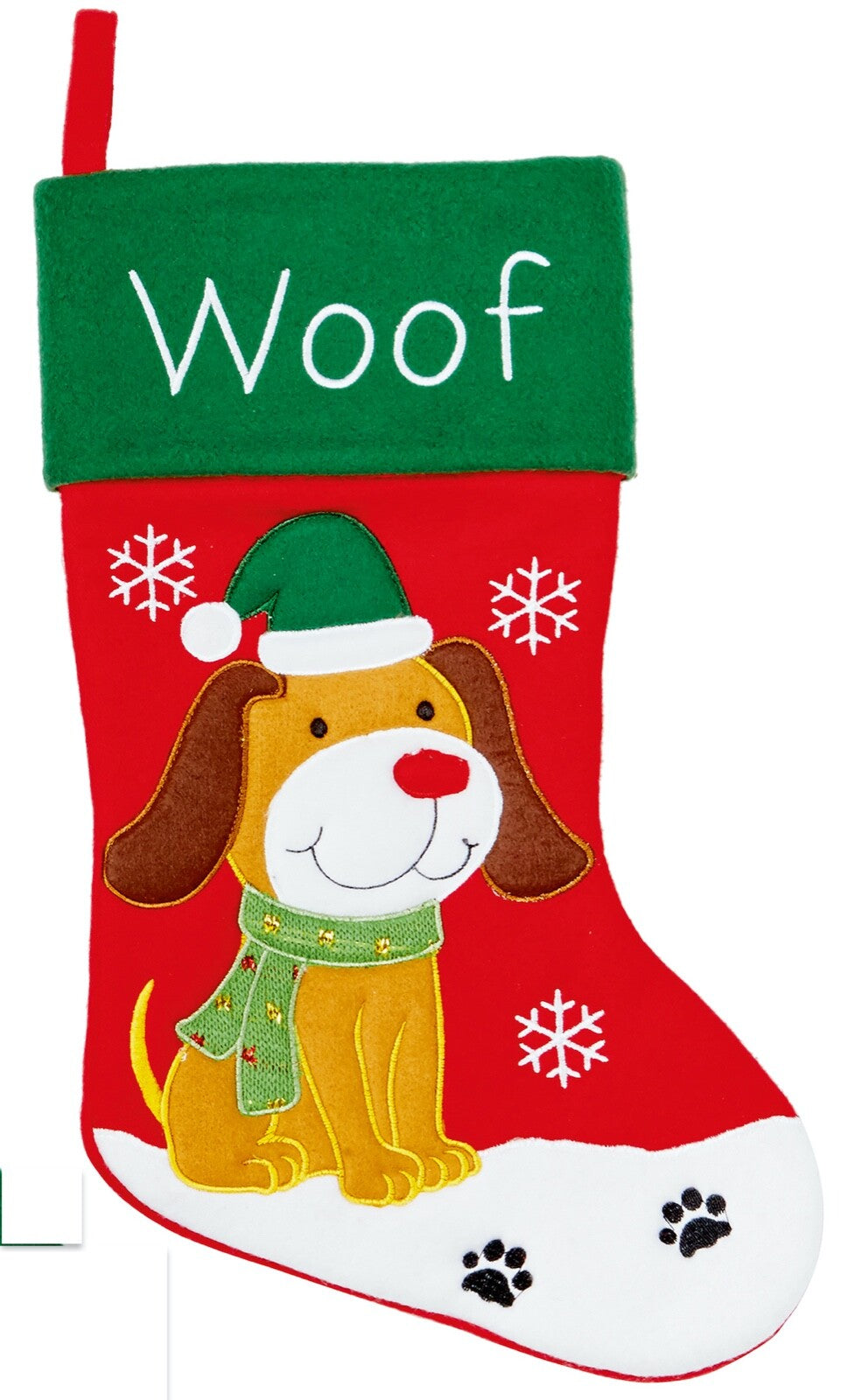 Choice of Two Designs Christmas Stockings for Dogs or Cats Woof or Meow Message