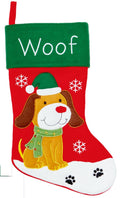 Choice of Two Designs Christmas Stockings for Dogs or Cats Woof or Meow Message