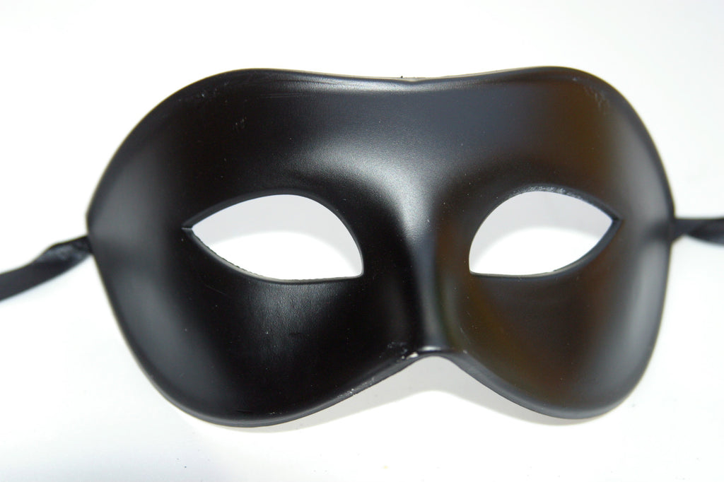 QUALITY MENS MIDNIGHT BLACK Venetian Masquerade Party Eye Carnival Mask