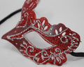 QUALITY RIALTO RED & SILVER MALE/FEMALE VENETIAN MASQUERADE PARTY BALL EYE MASK