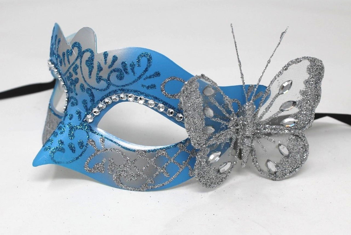 Silver And Blue  Venetian Masquerade Party Prom Carnival Eye Mask