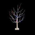 60cm Tall Artificial Multi-coloured LEDs Christmas Birch Tree 9 light Sequences