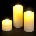 Set of 3 LED Candle Lights in Presentation Gift Box Battery Operated