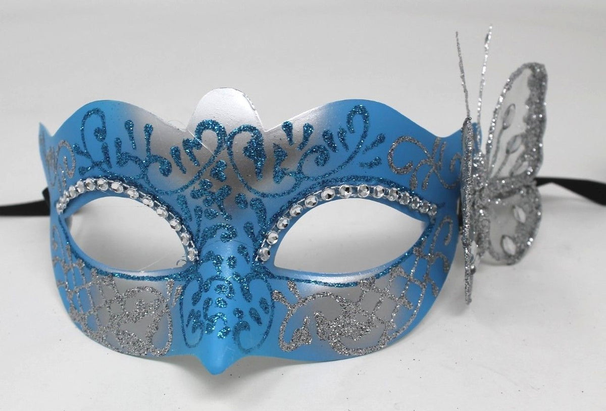 Silver And Blue  Venetian Masquerade Party Prom Carnival Eye Mask