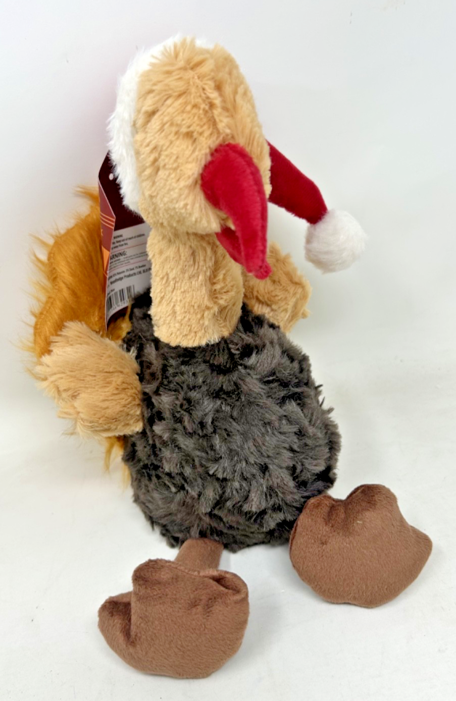 Christmas Festive Turkey Plush Supersoft & Cuddly Weighted Base & Santa Hat 28cm