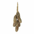 Hanging Gold Fir Cone Christmas Tree Decoration Festive Autumnal Displays 40cm
