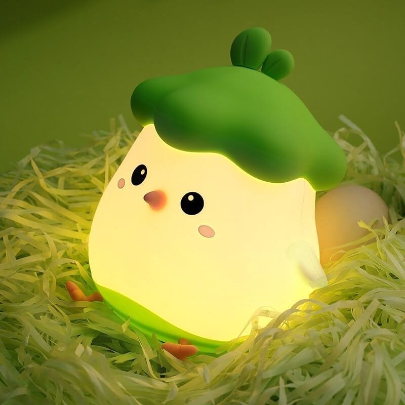 Squeezable RGB Nightlight Chuck Veggie Lumi Buddy Colour Changing Lamp Bed Light