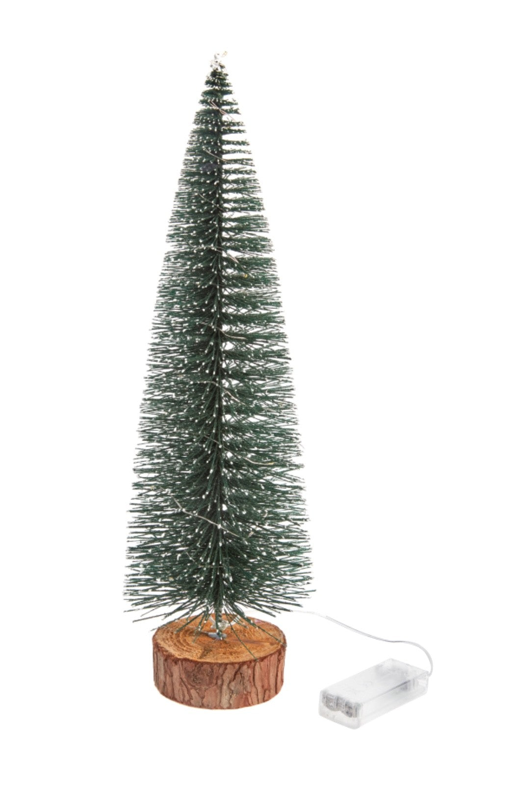 30cm Tall Artificial In-Lit LED Frosted Fir Christmas Tree Table Top Decoration