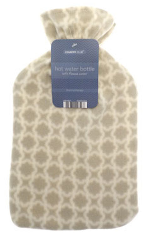 Choice 3 Designs Funky Snuggly Hot Water Bottle with Soft Fleece Appliqué Cover