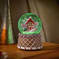Musical Christmas Gingerbread House Colour Changing LED Snow Globe 15cm Tall