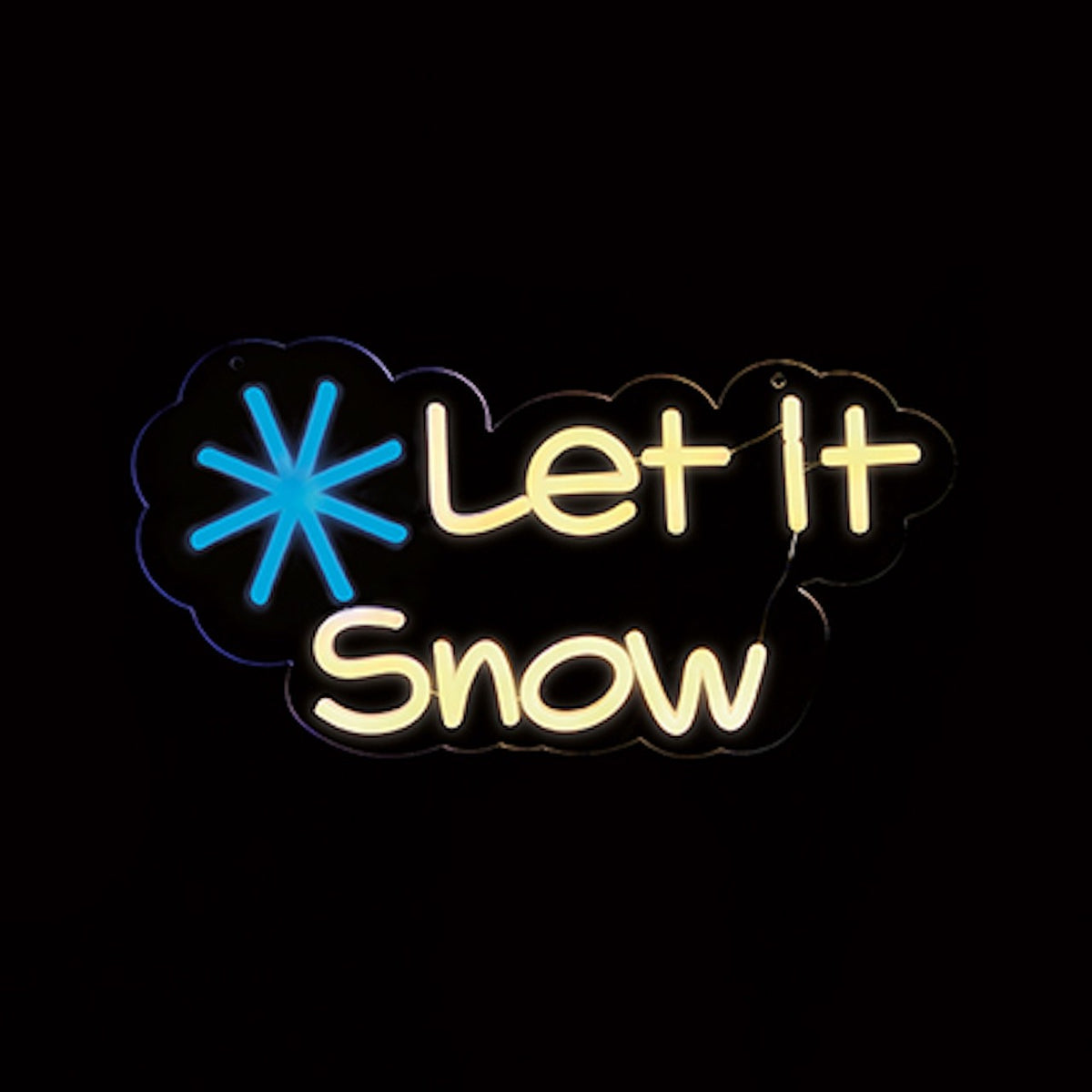 40cm Neon 'Let it Snow' Sign LED Light Up Decoration Mains Power 3m Low Voltage