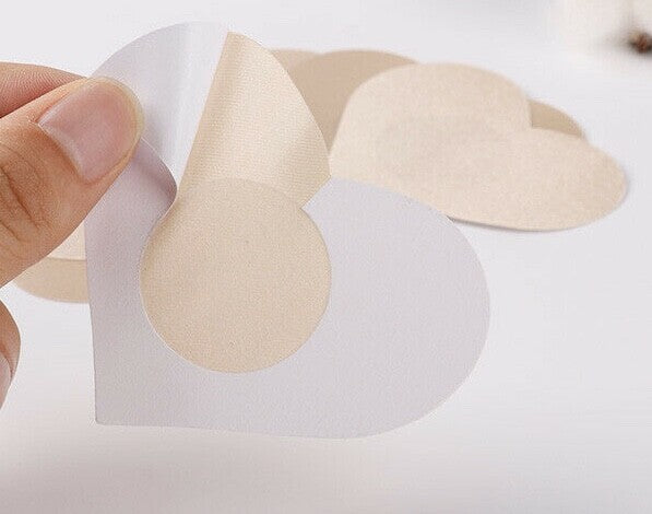 Choice of 3 Designs Disposable FabricAdhesive Breast Nipple Cover Nude