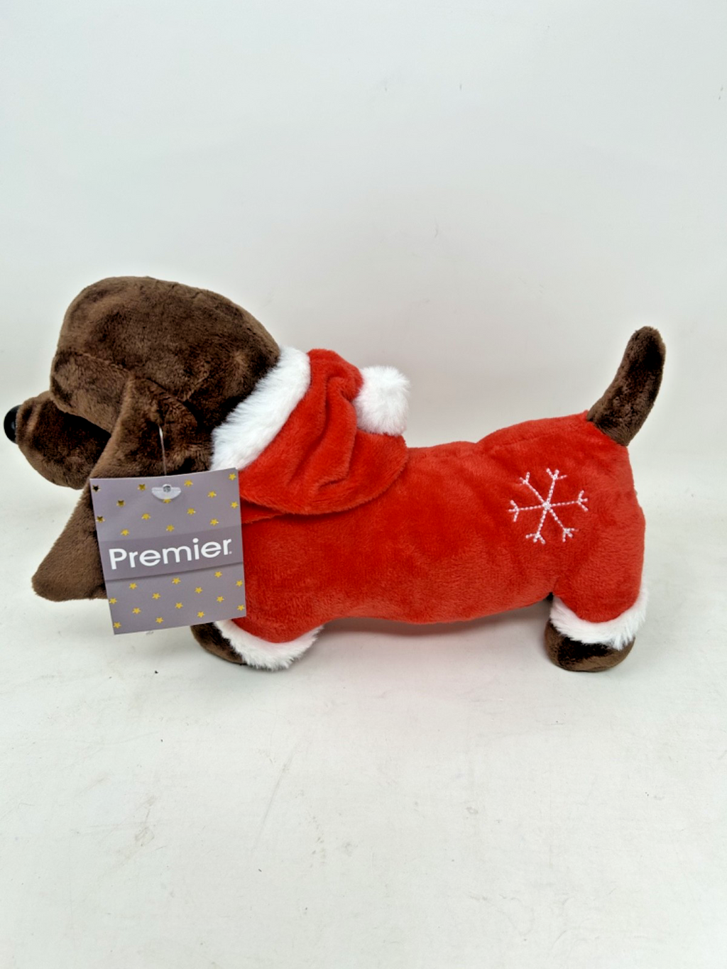 Super Soft Christmas Decoration Plush Santa Sausage Dog Dachshund  27cm Long
