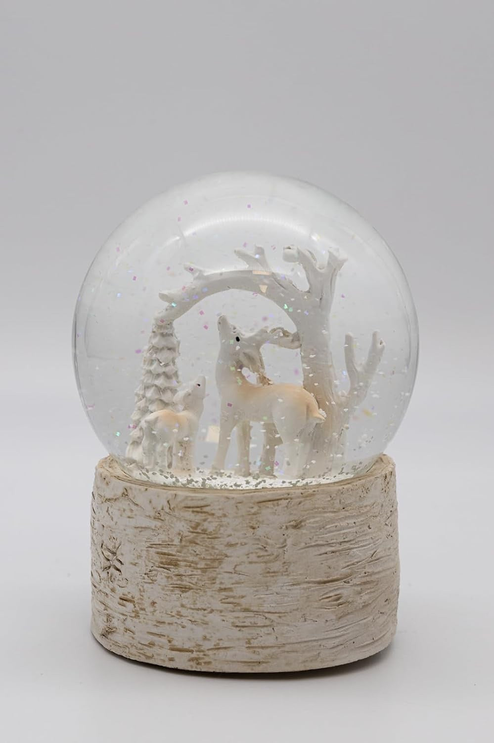 Musical Christmas Reindeer or Church 14cm Wonderland Snow Globe Colour Changing