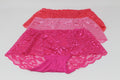 3 Pairs Pink Purple Watermelon Lace Baby Pink Knickers Panties Briefs Size 8-12