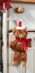Cute Soft Hairy Hattie Highland Cow Plush Fabric Hanging Tree Decoration 24cm