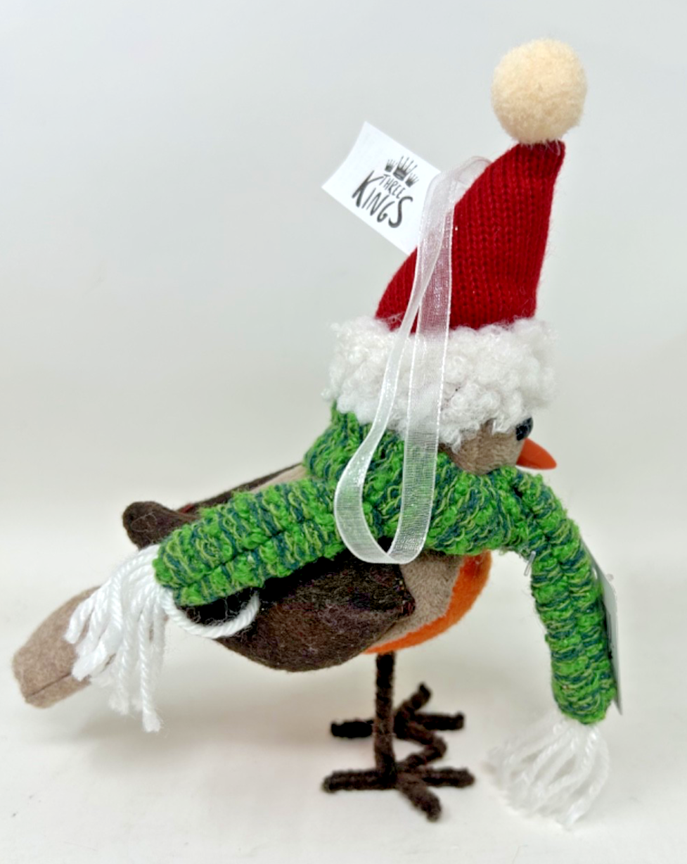 Cute Freestanding Festive Robin Hanging Pendant 20cm Ornament Decoration Tree