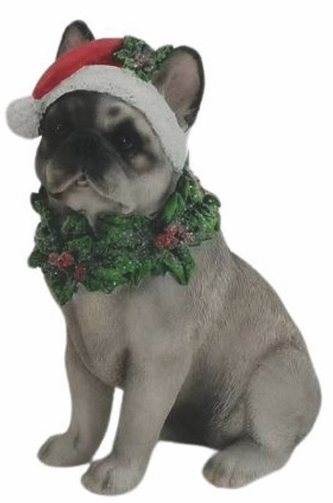 Choice of 3 Christmas Dogs French Bulldog, Border Collie or Beagle 15cm Tall