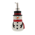 Christmas Festive Snowman Ceramic 19cm Pump Soap Dispenser Novelty Decoration