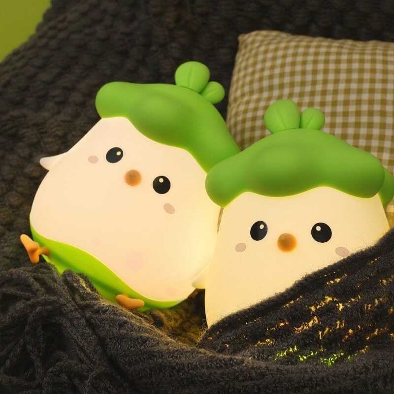 Squeezable RGB Nightlight Chuck Veggie Lumi Buddy Colour Changing Lamp Bed Light